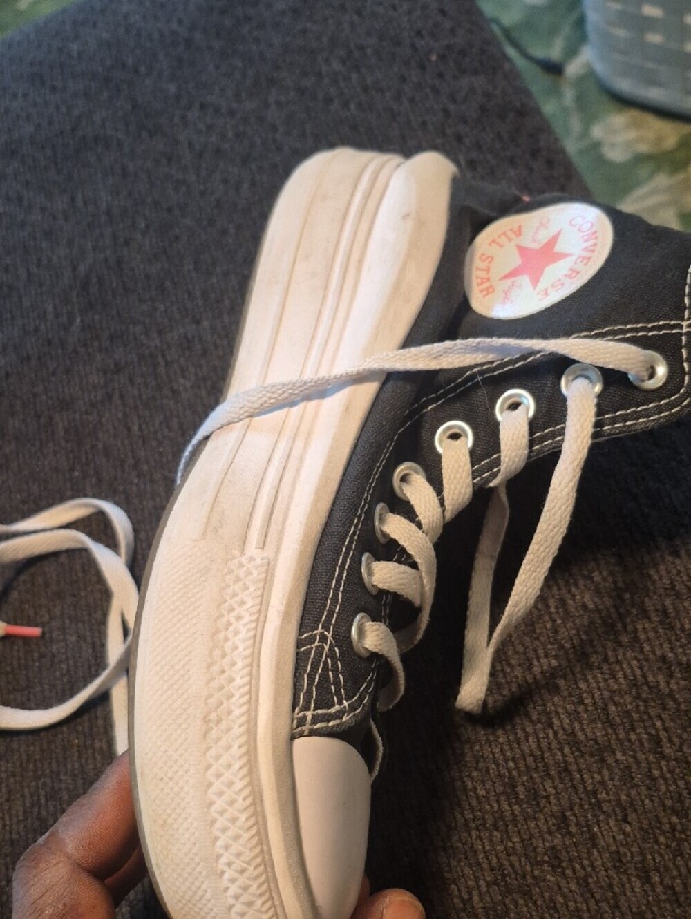 Converse Black and White High-Top Canvas Sneakers - Picture 8 of 8